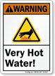 Very Hot Water ANSI Warning Sign