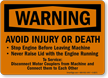 Warning Avoid Injury Death Sign