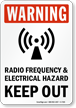 Warning   Electrical Hazard Keep Out Sign
