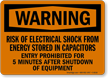 Warning Risk of Electrical Shock Sign
