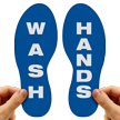 Wash Hands Footprints Floor Marker