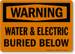 Water And Electric Buried Below Sign