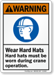 Hard Hats Be Worn During Crane Operation Sign