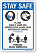 Wear Mask And Sanitize Hands Upon Entering Or Exiting Sign