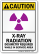 X Ray Radiation Dosimeters Required Sign