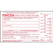 Annual Vehicle Inspection Labels with Punch Boxes