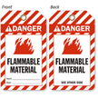 ANSI Danger Flammable Material 2-Sided Safety Tag