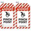 2 Sided Pinch Point ANSI Danger Safety Tag