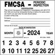 FMCSA Periodic Inspection Label