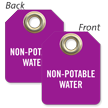 Non Potable Water Mini Valve Tag