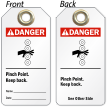 Pinch Point Keep Back Danger Tag
