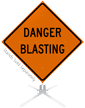 Danger Blasting Roll Up Sign