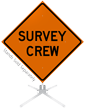 Survey Crew Roll Up Sign