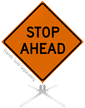 Stop Ahead Roll Up Sign
