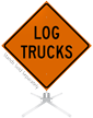 Log Trucks Roll Up Sign