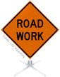 Road Work Roll Up Sign