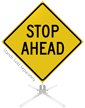 Stop Ahead Roll Up Sign