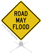 Road May Flood Roll Up Sign