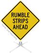 Rumble Strips Ahead Roll Up Sign