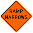 Ramp Narrows   Traffic Sign