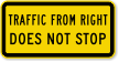 MUTCD Traffic From Right Does Not Stop Sign