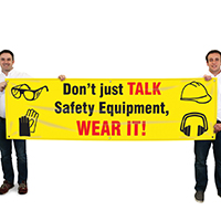 Safety equipment wear it banner