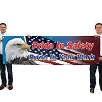 Safety banner for pride at work