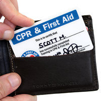 First Aid Trained Wallet Card