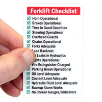 2-Sided Authorized Forklift Certification Wallet Card