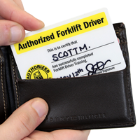 Double-Sided Forklift Certification Card