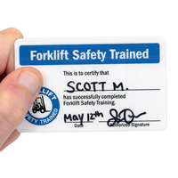 Forklift Safety Trained, Wallet Crad