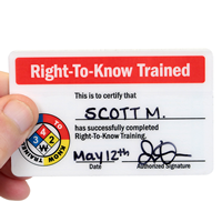 Right-To-Know Trained Safety Wallet Cards