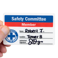 Safety Committee Member, Wallet Card