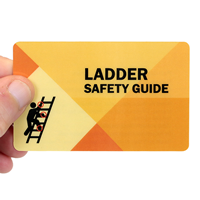 Ladder Safety Guide With Heavy-Duty Laminated Single Safety Wallet Card 