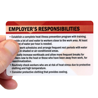 Heat Stress Employer's Responsibilities Wallet Card