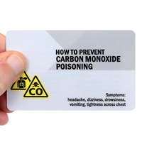 How To Prevent Carbon Monoxide Poisoning with Symptoms,Heavy-Duty Laminated Single Safety Wallet Card
