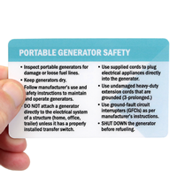 Portable Generator Safety with Graphic With Back And Front