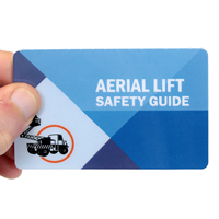 Safety Guide for Aerial Lifts Fold-over Laminated Safety Wallet Card