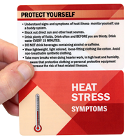 Heat Stress Symptoms - Protect Yourself, Protect Your Coworker Wallet Card