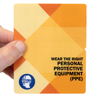 Bi-Fold Safety Wallet Card,Wear The Right PPE 