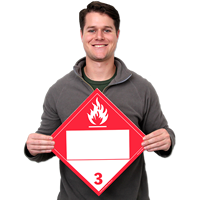 Class 3: Blank Combustible Placard