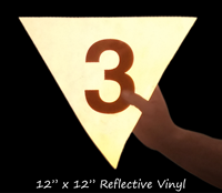 12"x12" Fire Division Symbol 3 Label