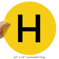 Military Chemical H-Type Mustard Agent Hazard Symbol Labels