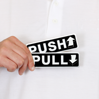 Pull/Push Signs (with arrow graphic), Set