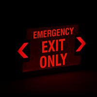 LED Emergency Exit Only Sign With Punch-Out Arrows
