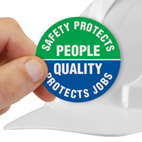 Safety Protects People Label Hard Hat Sticker