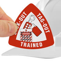 Lock Out Tag Out Trained Decals