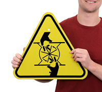 ISO Pinch Point Symbol General Hazard Signs