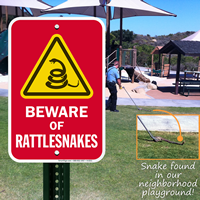 Beware Of Rattlesnakes Signs