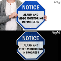 Alarm And Video Monitoring In Progress,Video Surveillance Sign